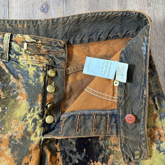 Vintage Jean Paul Gaultier Moss Camo Dead Stock Velvet Grunge Camo straight low - Picture 6 of 16